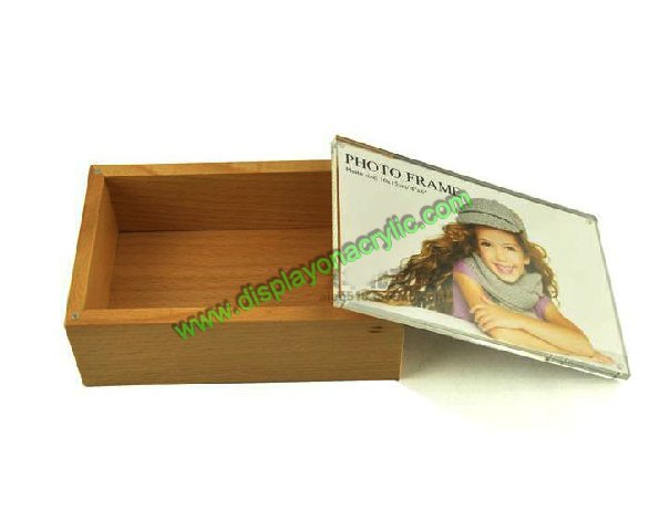 acrylic box photo holder